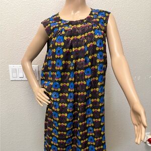 Anna Sui Multicolor Patterned Midi Dress